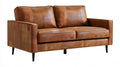Brązowa dwuosobowa sofa ze skóry syntetycznej PU 180 x 85 x 82 cm