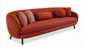 Trzyosobowa sofa tapicerowana ceglana 230 x 90 x 82 cm