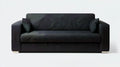 Trzyosobowa sofa z czarną tapicerką poliestrową 210 x 90 x 85 cm
